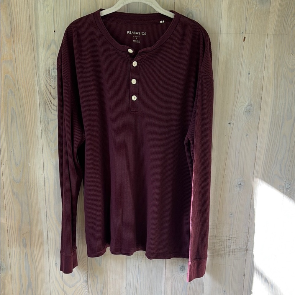 PacSun Men’s lightweight waffle knit shirt size L